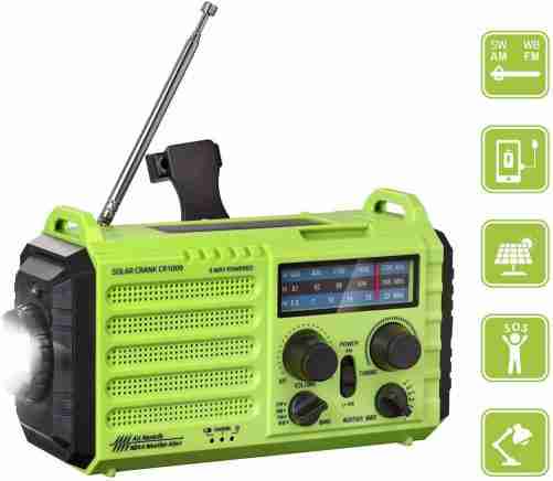 Rocam Emergency Hand Crank Portable Radio Solar Power Camping