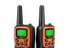 Walkie Talkies, MOICO Long Range Walkie Talkies for Adults with 22 FRS Channels, Family Walkie Talkie with LED Flashlight VOX LCD Display for Hiking Camping Trip (Orange 2 Pack)