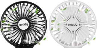 2 pack upgraded 5000mah portable handheld fan 3 speed mini usb strong wind 7 20 hours runtime personal electric small fa