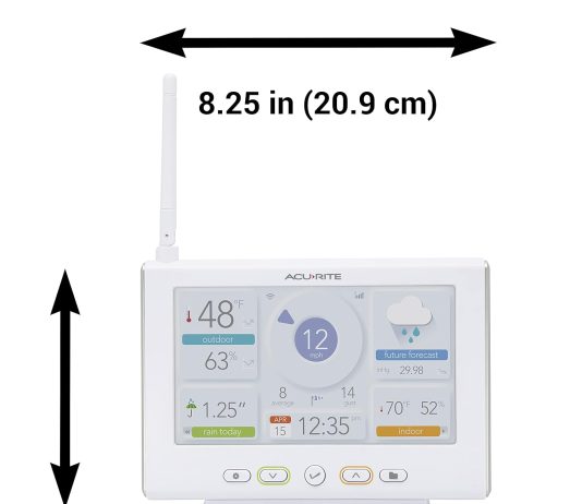 acurite iris wireless weather station with hd direct to wi fi display lightning sensor indooroutdoor temperature and hum 2