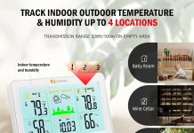 indoor outdoor thermometer and hygrometer wireless weather stations with 328ft100m range temperature and humidity monito 1