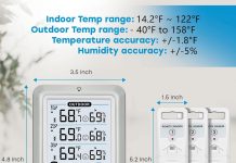 indoor outdoor thermometer wireless 45 inch display digital hygrometer thermometer temperature humidity monitor with 330 3