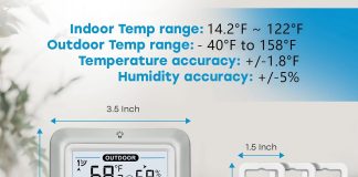indoor outdoor thermometer wireless 45 inch display digital hygrometer thermometer temperature humidity monitor with 330 3