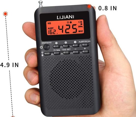 pocket weather alert radio noaaamfm portable transistor powered 1500mah battery with flashlight emergency sos alarm best 3
