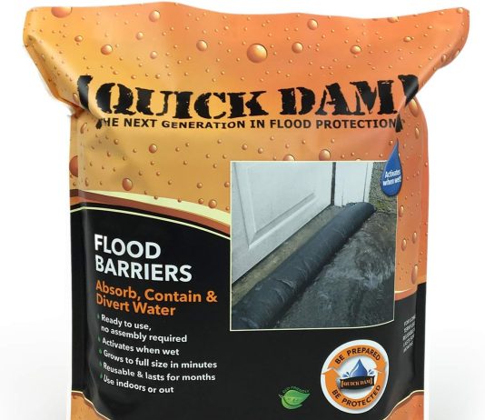 quick dam qd610 1 water activated flood barrier 1 pack black