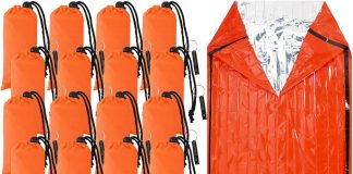 qunclay 24 set emergency sleeping bag survival bivvy sack blanket with whistles lightweight portable thermal survival ba